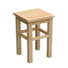 Taboret stołek Prosty naturalny drewno bukowe lite 45 cm